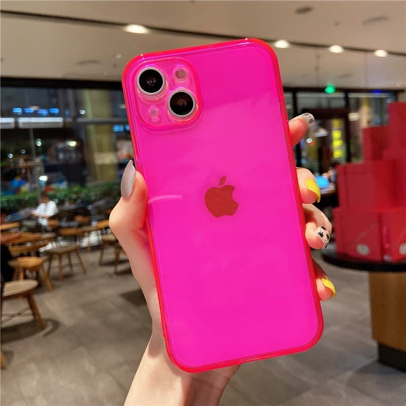Husa Apple iPhone 12 Mini, Mysafe Neo, protectie camere, pink neon — principală
