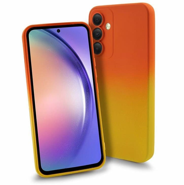 Husa Apple iPhone 7/8/SE2, Luxury Ombre Silicone, catifea in interior, portocaliu/galben — 2