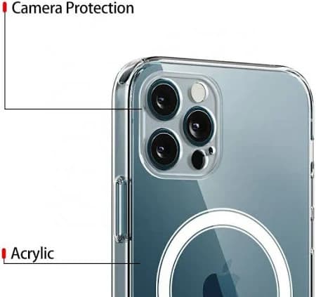 Husa de protectie Apple iPhone 14, compatibila MagSafe, protectie camere, transparenta — varianta 3