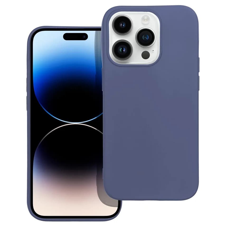 Husa Apple iPhone 14 Pro Max, Matt TPU, silicon moale, albastru inchis — principală