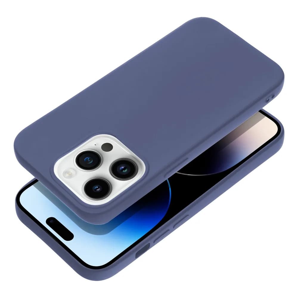 Husa Apple iPhone 14 Pro Max, Matt TPU, silicon moale, albastru inchis — varianta 2