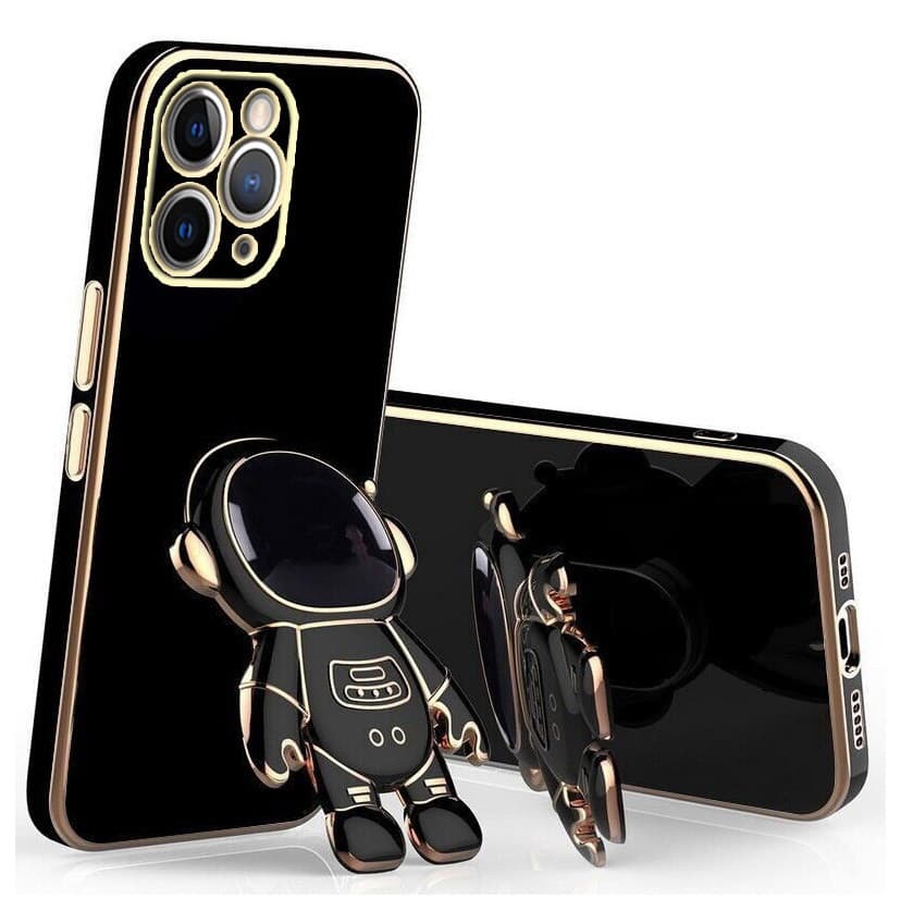 Husa Apple iPhone 15 Pro Max, Astronaut Case, protectie camera, functie stand expunere, neagra — principală