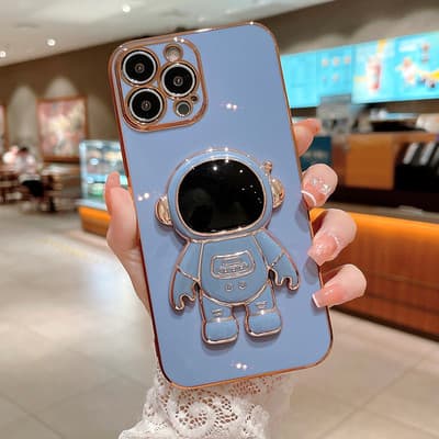 Husa Apple iPhone 14 Pro, Astronaut Case, protectie camera, functie stand expunere, albastra — varianta 2