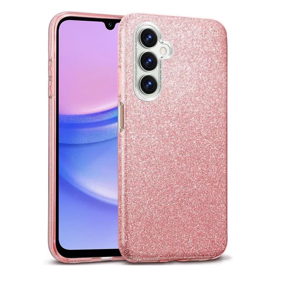 Husa protectie Samsung Galaxy A25, Luxury Glitter, roz — principală