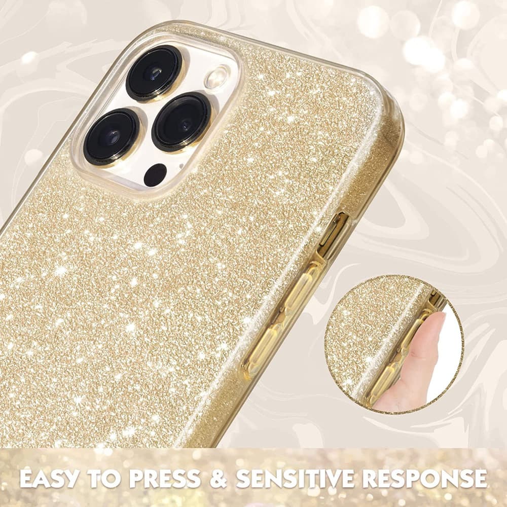 Husa protectie Samsung Galaxy A35, Luxury Glitter, aurie — varianta 3