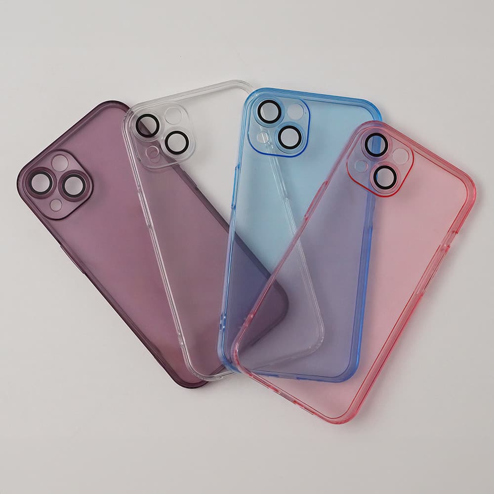 Husa Samsung Galaxy A15, Slim Color, TPU mov transparent, protectie camere — 4
