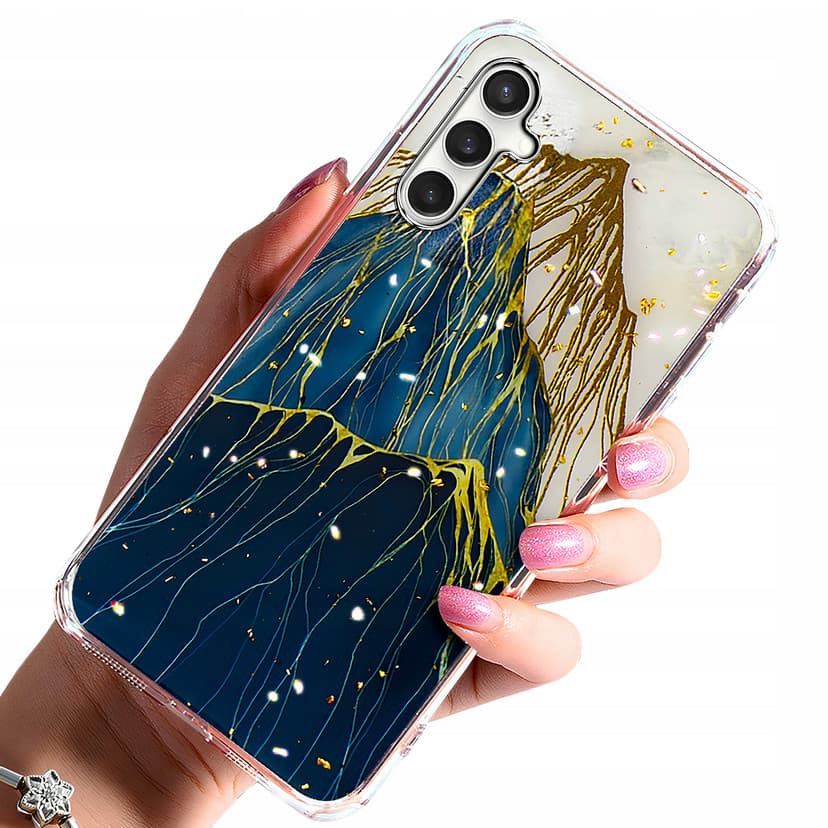 Husa protectie Samsung Galaxy A35, Gold Glam Mountain — principală