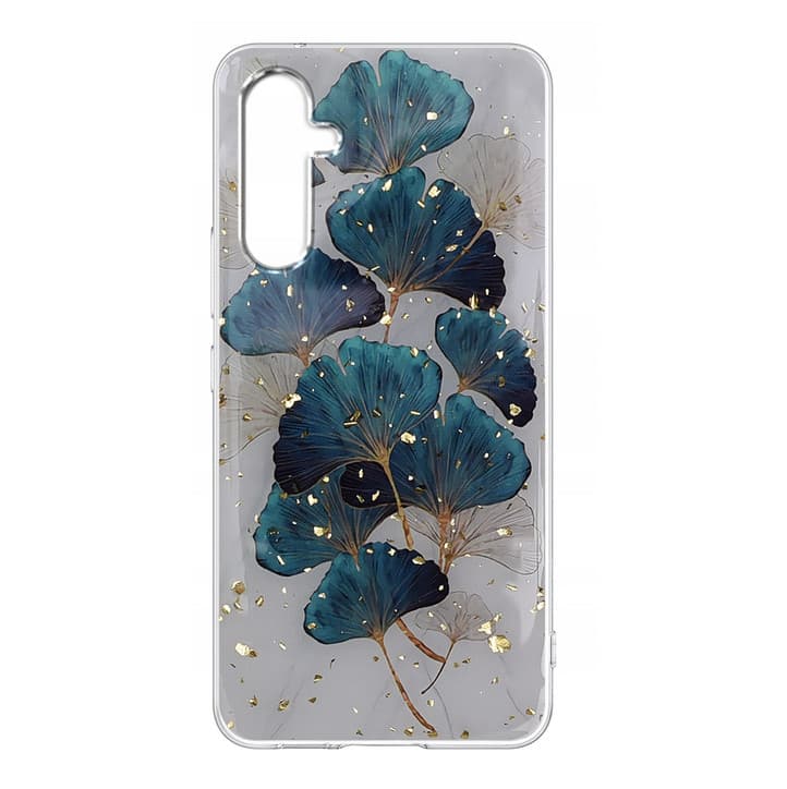 Husa protectie Samsung Galaxy A25, Gold Glam Leaves — varianta 2