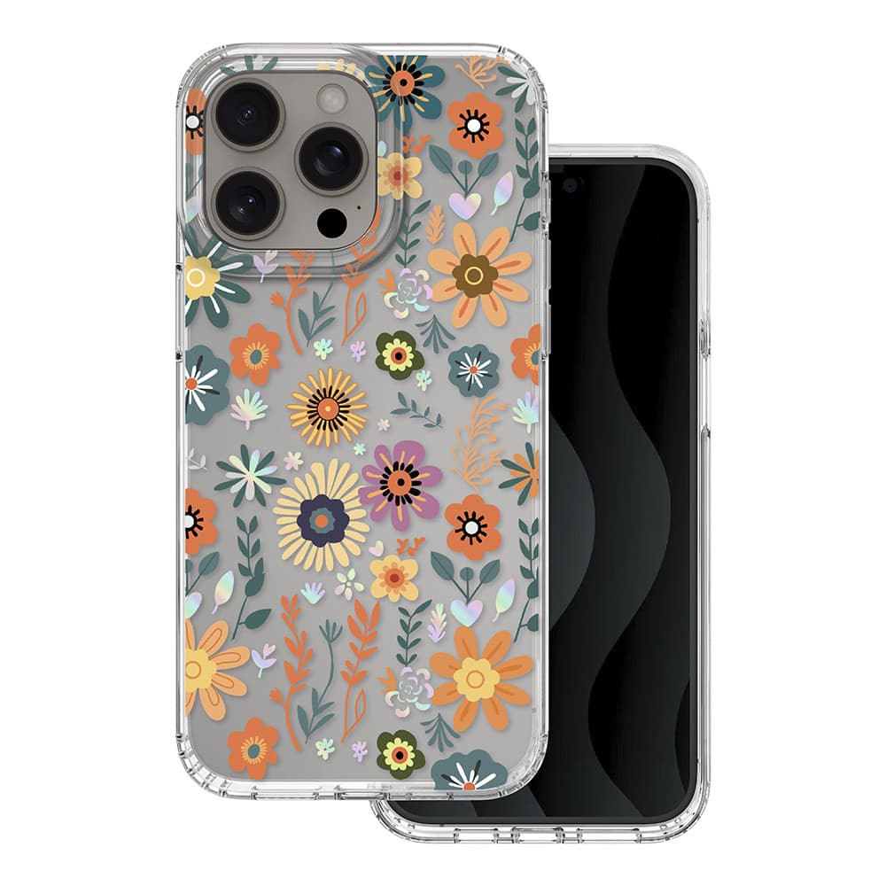 Husa Apple iPhone 15 Pro Max, IMD Print Case, TPU flexibil, transparent, Field — principală