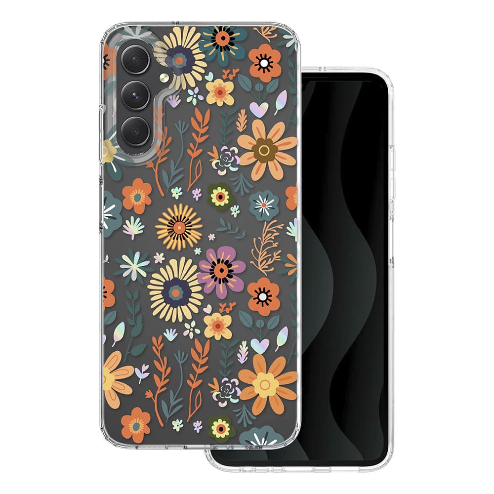 Husa Samsung Galaxy A54, IMD Print Case, TPU flexibil, transparent, Field — principală
