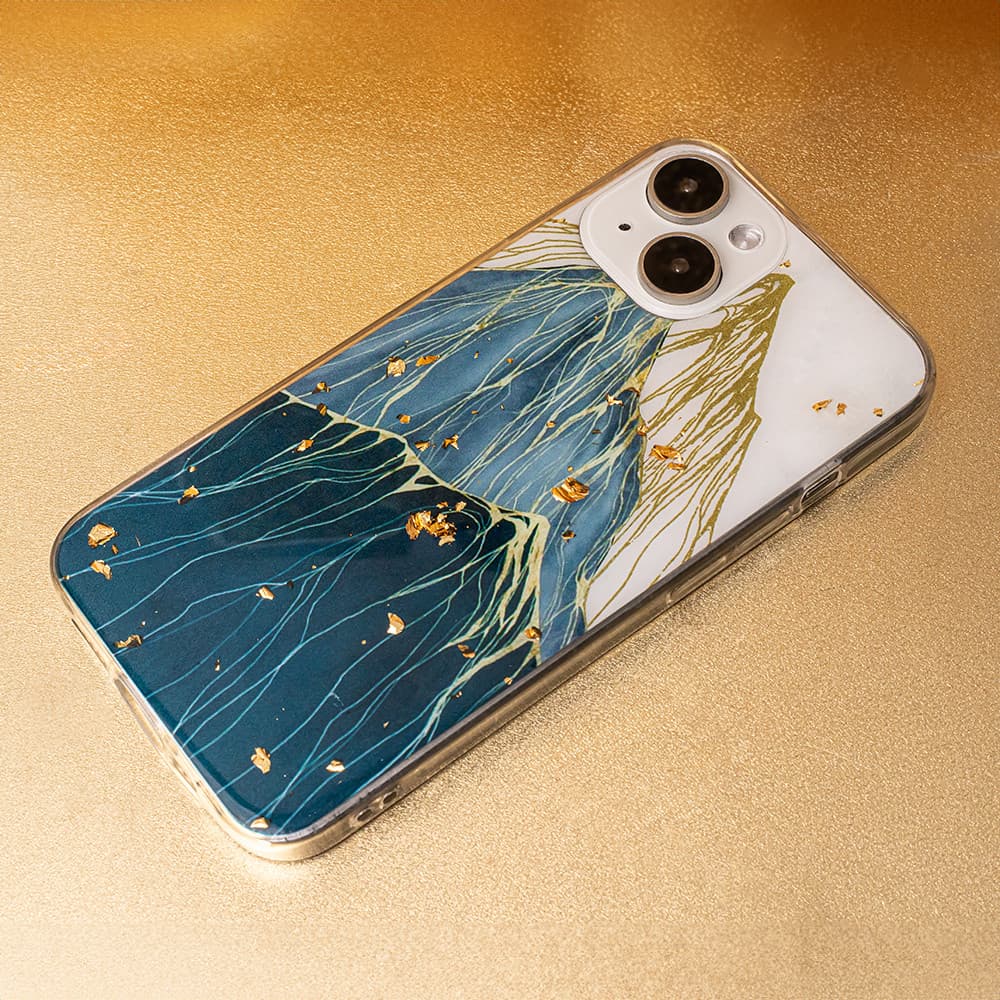 Husa Apple iPhone 15 Pro, Gold Glam, Mountain — 2