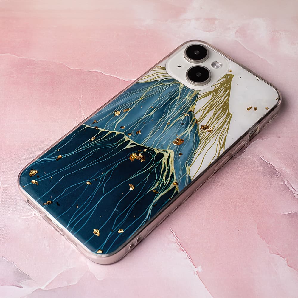 Husa Apple iPhone 15 Pro, Gold Glam, Mountain — 4