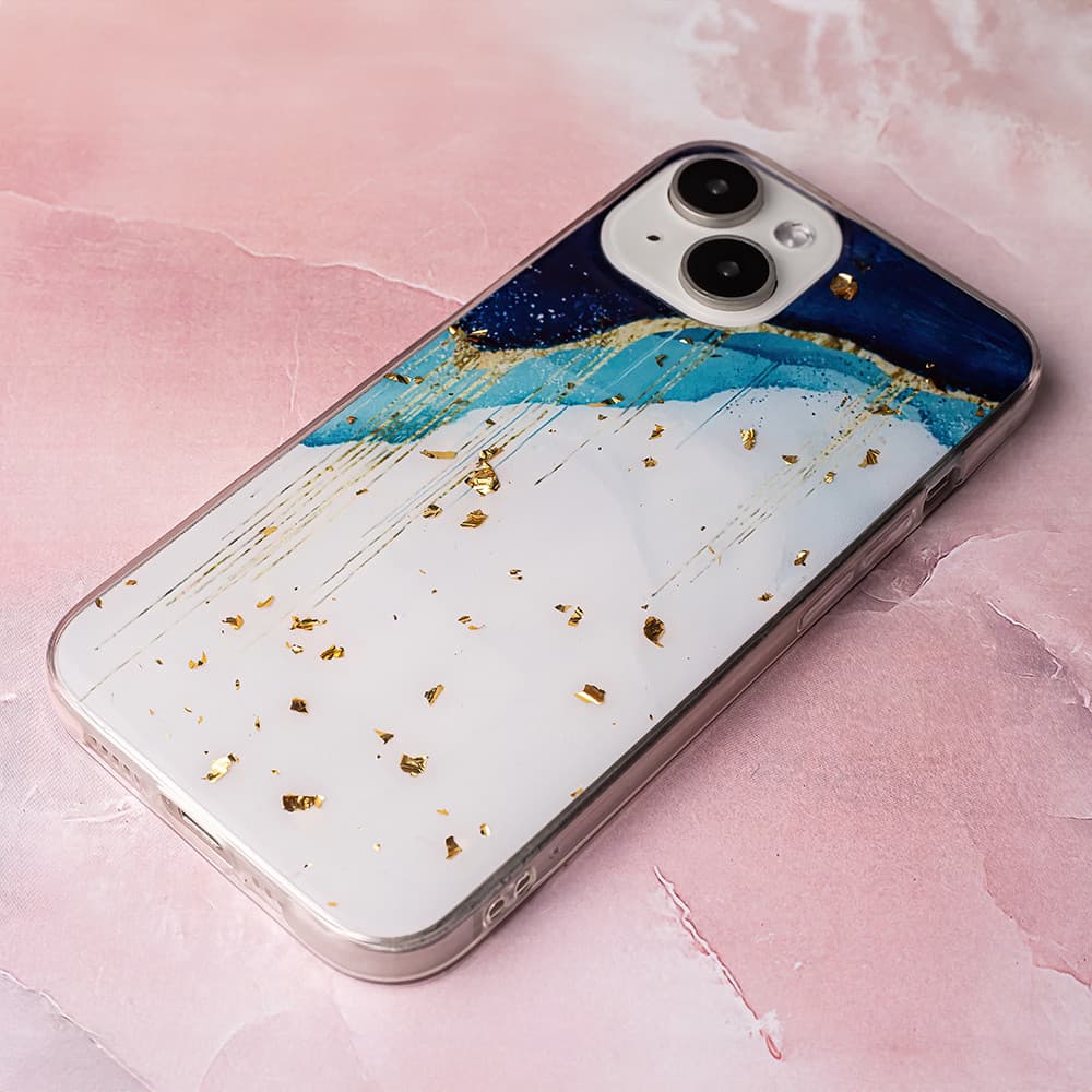 Husa Apple iPhone 15, Gold Glam, Iceberg — varianta 2