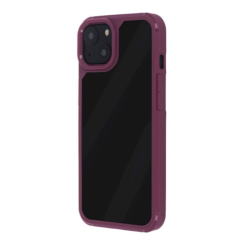 Husa protectie Apple iPhone 14 Pro, Color Shock TPU, margini antisoc, spate transparent, burgundy — varianta 5