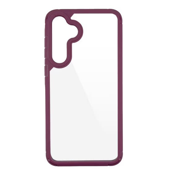 Husa protectie Samsung Galaxy A15, Color Shock TPU, margini antisoc, spate transparent, burgundy — varianta 2