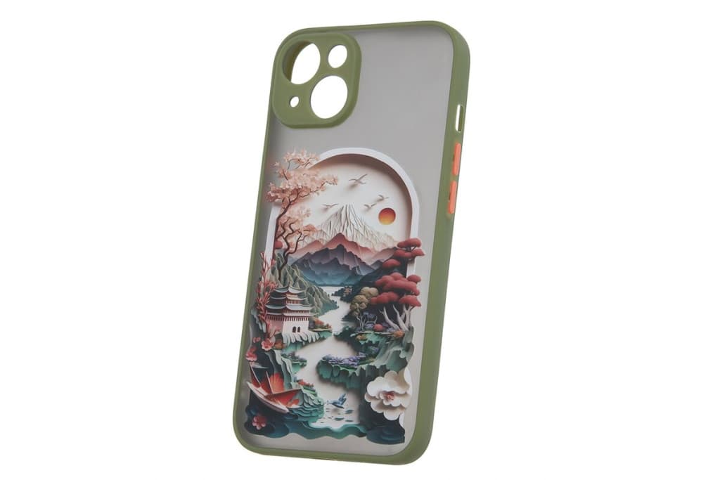 Husa Samsung Galaxy A25, Ultra Trendy, protectie camera, TPU + PC, margini verzi — varianta 4