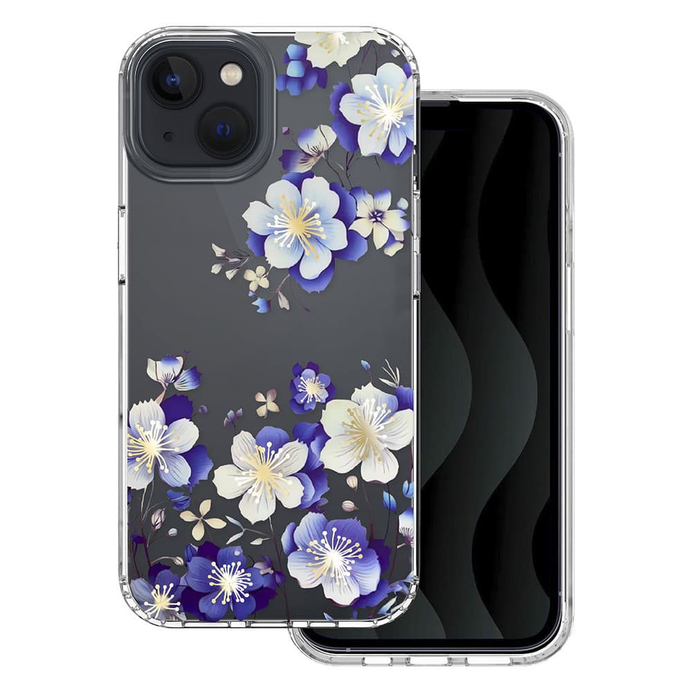 Husa Apple iPhone 16, IMD Print Case, TPU flexibil, transparent, Floral — principală