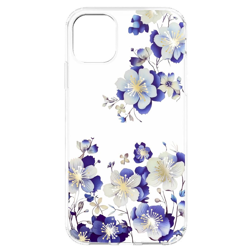 Husa Apple iPhone 16, IMD Print Case, TPU flexibil, transparent, Floral — varianta 4
