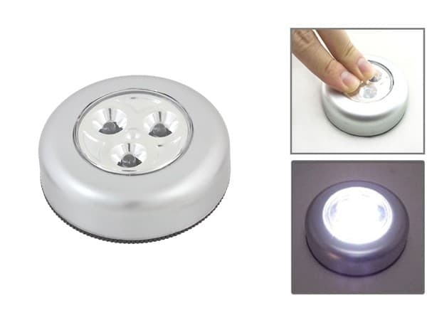 Mini lampa cu 3 LED-uri ZD9, functionare prin apasare — varianta 2