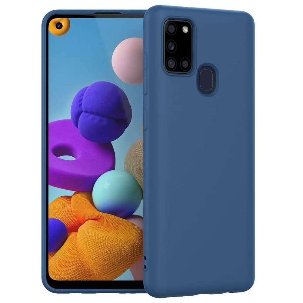 Husa Liquid Silicone Case pentru Apple iPhone 7/8, interior microfibra, albastra — principală