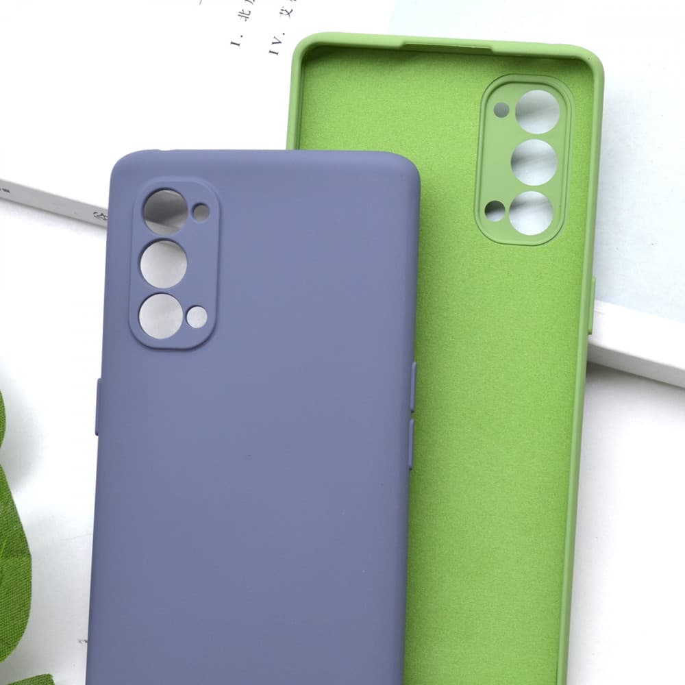 Husa Liquid Silicone Case pentru Apple iPhone 12, interior microfibra, protectie camere, albastru nisipos — varianta 2