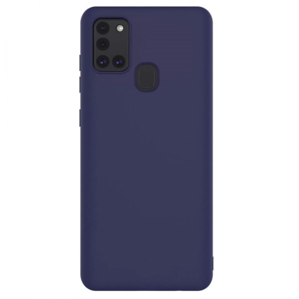 Husa Samsung Galaxy A42 5G Matt TPU, silicon moale, albastru inchis — principală