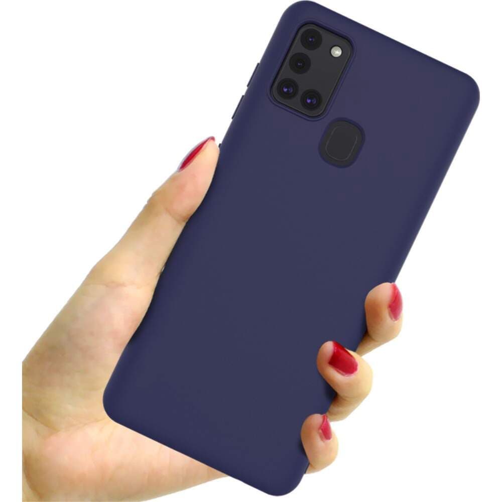 Husa Samsung Galaxy A42 5G Matt TPU, silicon moale, albastru inchis — varianta 3