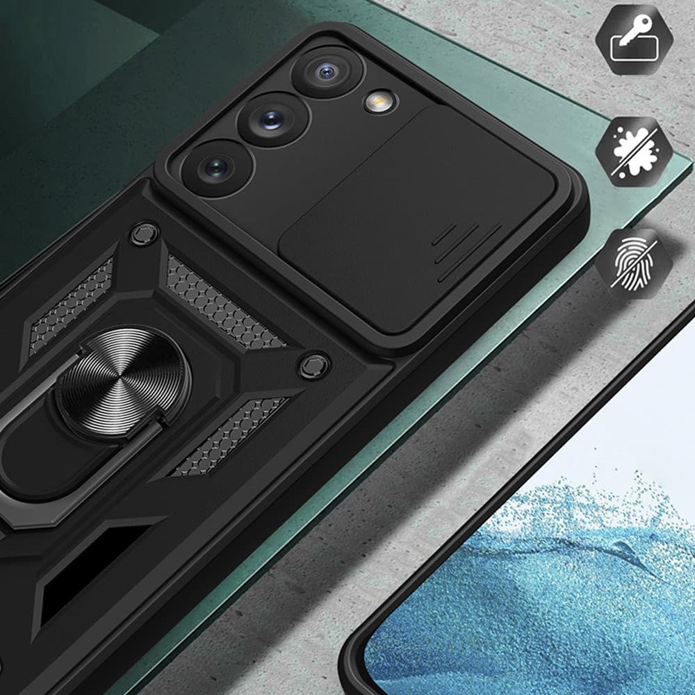 Husa Honor 200 smart, Camshield Armor, inel sustinere, protectie camera, albastru — varianta 5