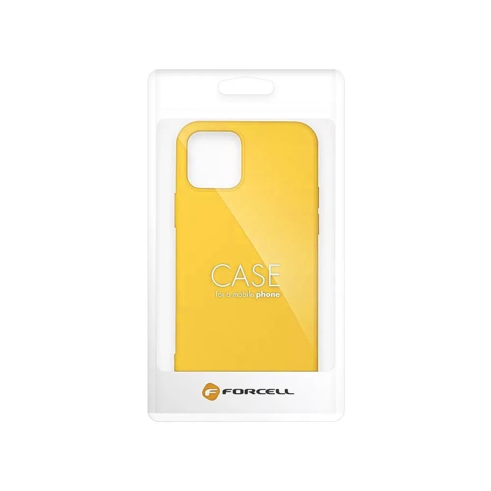 Husa Liquid Silicone Case pentru Samsung Galaxy A42 5G, interior microfibra, galbena — varianta 2
