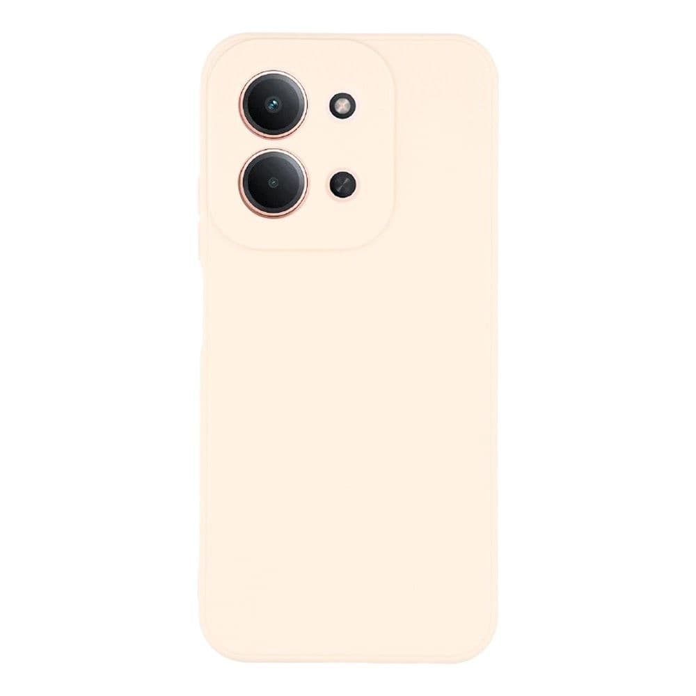 Husa Motorola Edge 40, Luxury Silicone, protectie camera, catifea in interior, crem