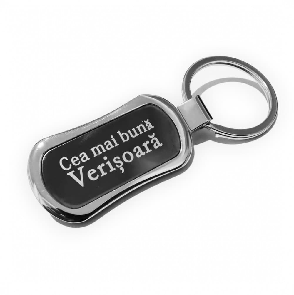 Breloc metalic "Cea mai buna verisoara" — principală