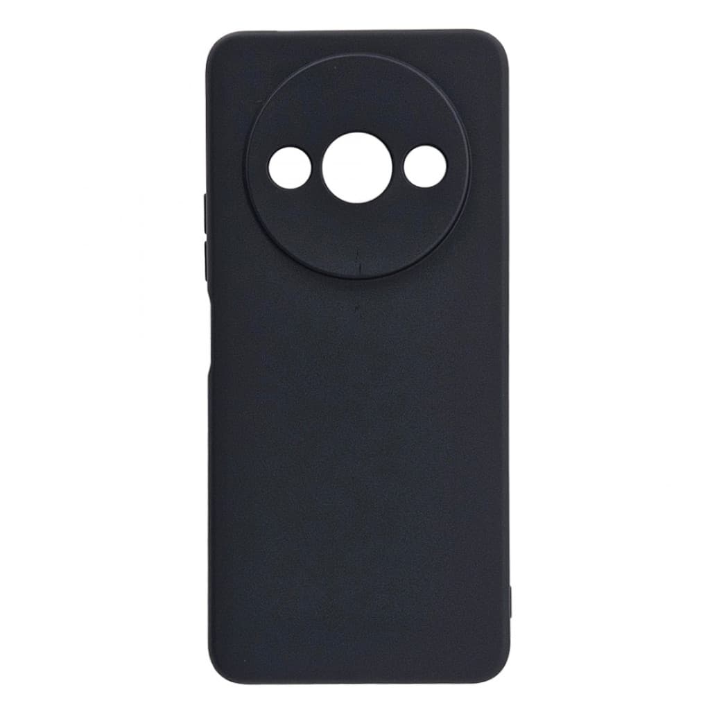 Husa protectie Xiaomi Redmi A3, Luxury Silicone, catifea in interior, protectie camere, neagra — principală