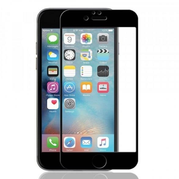 Folie de sticla Apple iPhone 6/6S, Full Glue 5D, margini negre — principală