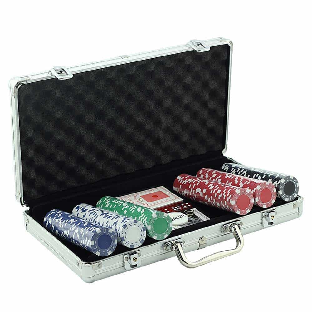 Set Poker Profesional 200 jetoane Poker Chips în servietă din aluminiu — varianta 2