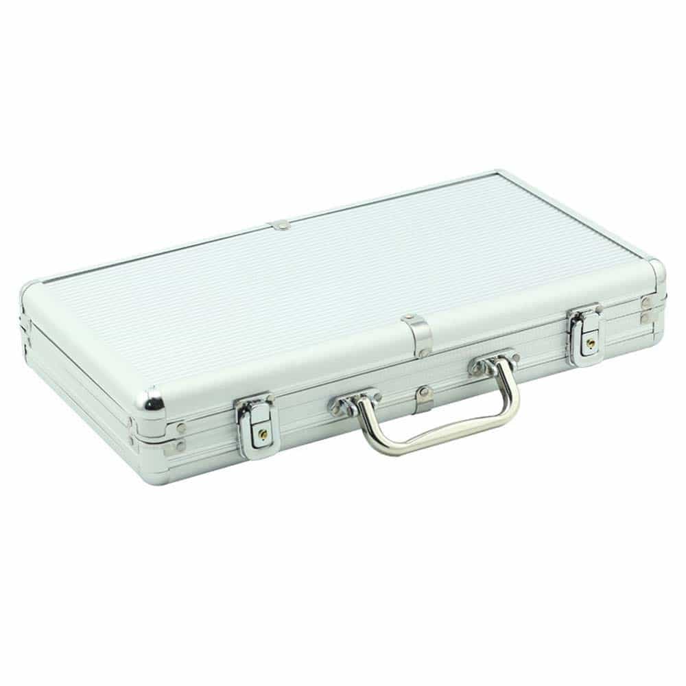 Set Poker Profesional 200 jetoane Poker Chips în servietă din aluminiu — varianta 3