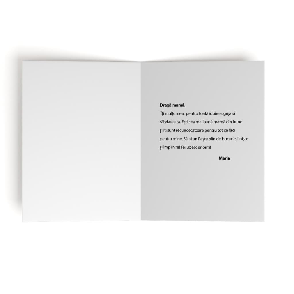 Felicitare personalizata de Paste, cu poza si textul tau! — varianta 2