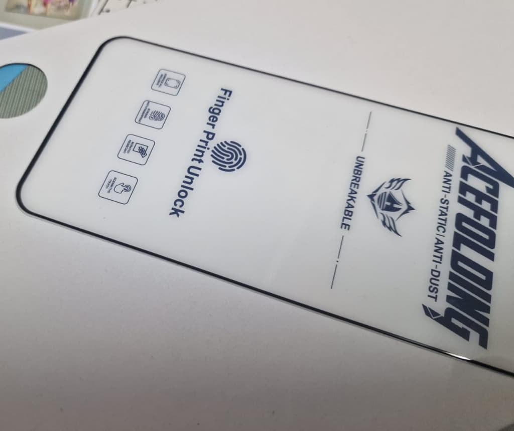 Folie de sticla Samsung Galaxy S21 Plus, ACE Folding Full Glue, deblocare amprenta, margini negre — varianta 3