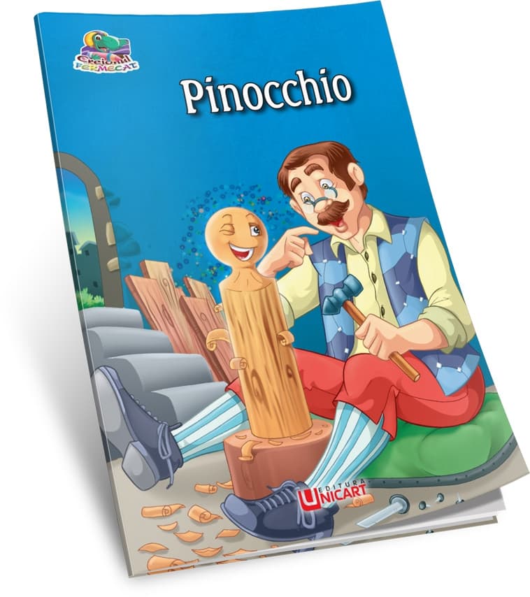 Carte de citit si colorat A5, editura Unicart, Pinocchio — principală