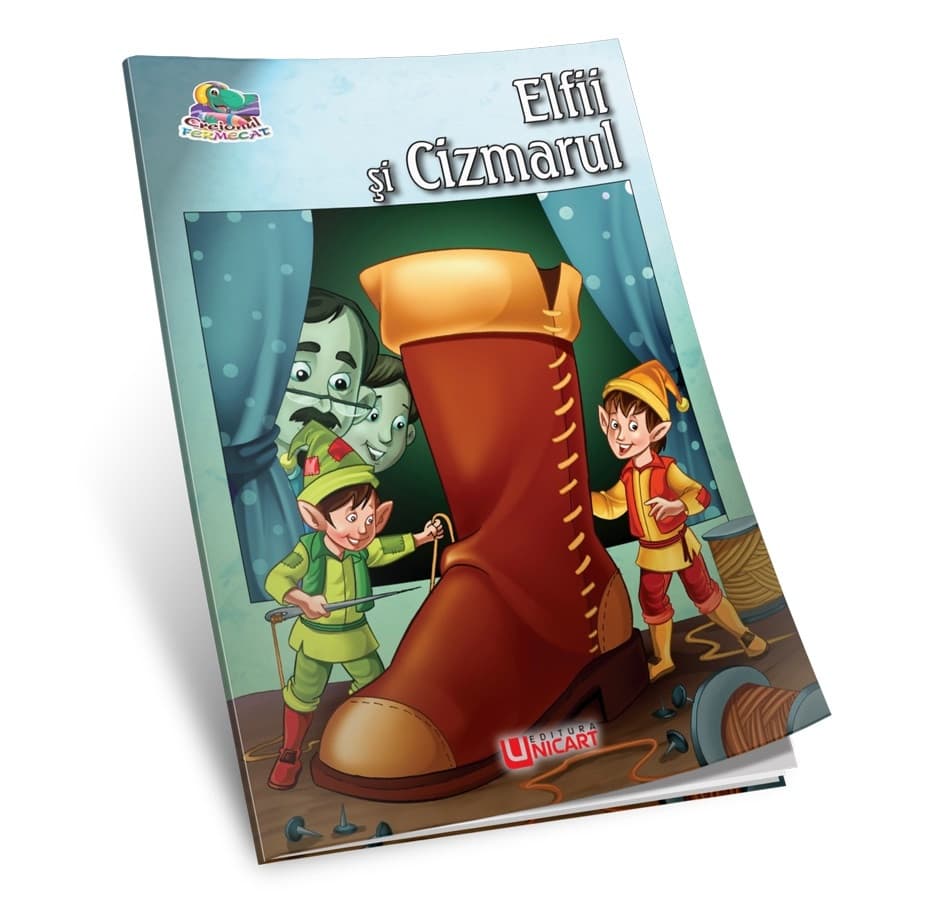 Carte de citit si colorat A5, editura Unicart, Elfii si Cizmarul — principală