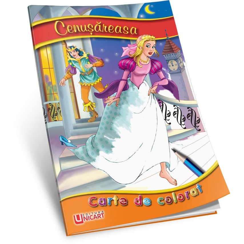 Carte de citit si colorat A5, editura Unicart, Cenusareasa — principală