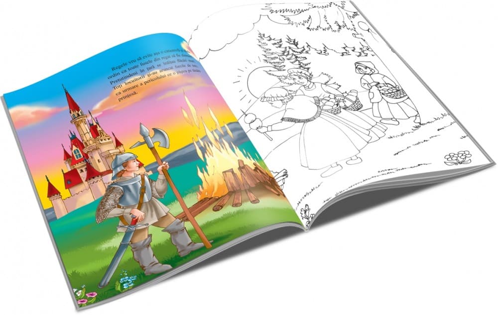 Carte de citit si colorat, editura Unicart, Frumoasa adormita — 2
