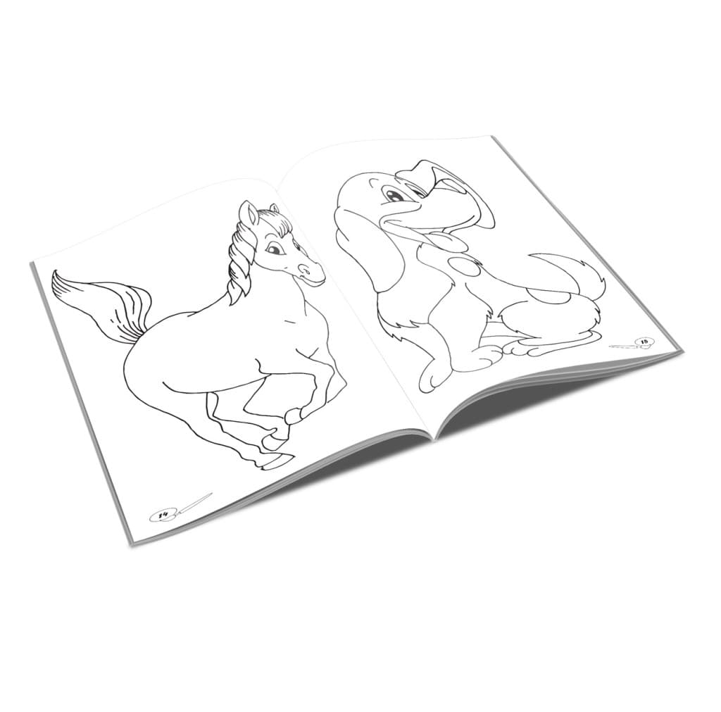 Carte de colorat A5, editura Unicart, La ferma — varianta 2