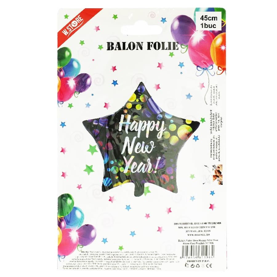 Balon „Happy New Year”, 45 cm — varianta 2