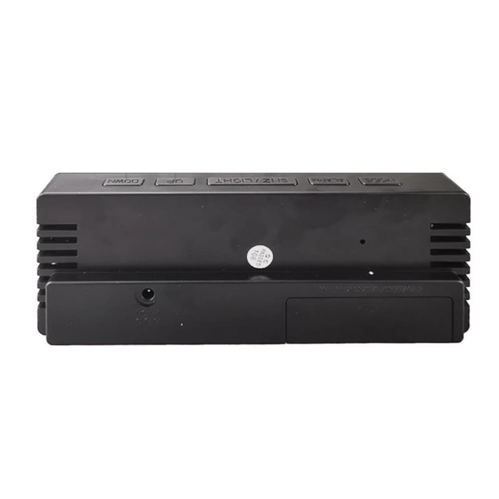 Ceas de masa digital LED DS-3806C, carcasa neagra si afisaj multicolor — 4