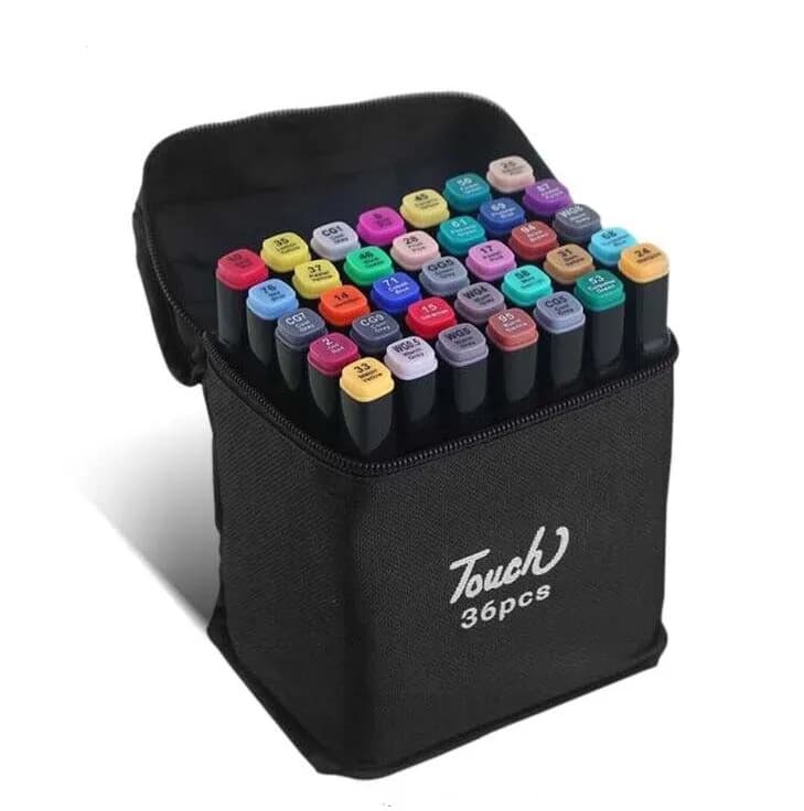 Set 36 markere cu doua capete Touch, geanta depozitare incluse — principală