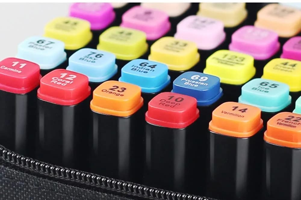 Set 36 markere cu doua capete Touch, geanta depozitare incluse — varianta 2