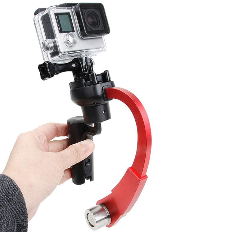 Gimbal / suport stabilizator universal manual pentru camere GoPro/Xiaomi/Elecam/SJCAM), rosu — varianta 2