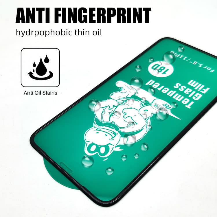 Folie de sticla Full Glue 18D pentru iPhone 11 / iPhone XR, margini in relief, negre — varianta 2