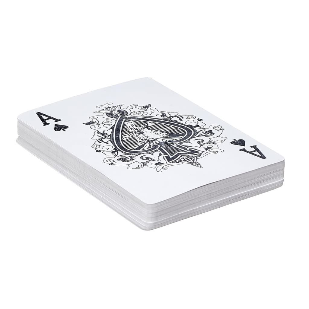Pachet carti de joc clasice din plastic LUCKROYAL, cutie de plastic inclusa, spate albastru — 3