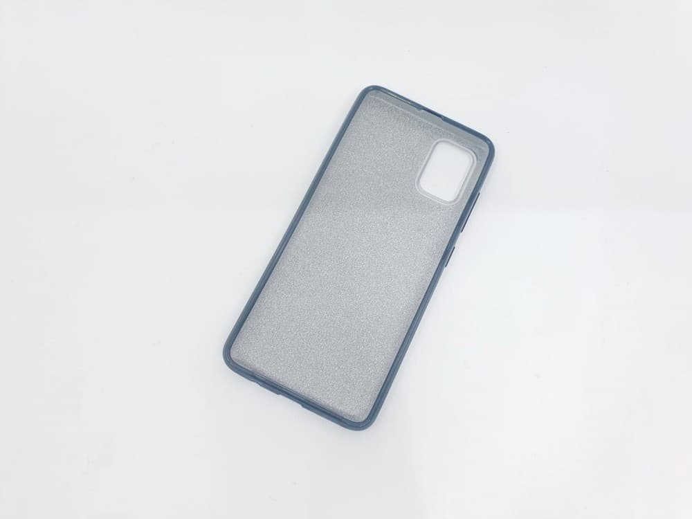 Husa Flowers Glitter pentru Samsung Galaxy S20 Ultra, cu mesaj, gri — varianta 4